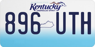 KY license plate 896UTH