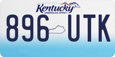 KY license plate 896UTK