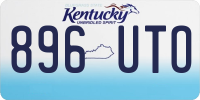 KY license plate 896UTO