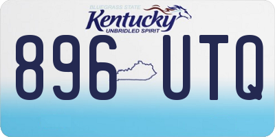 KY license plate 896UTQ