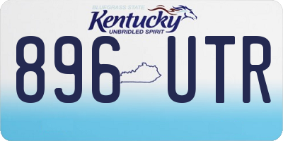 KY license plate 896UTR