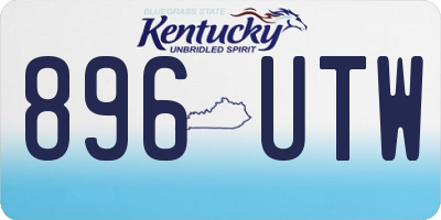 KY license plate 896UTW