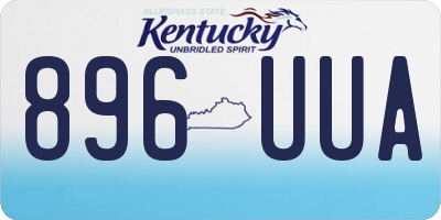 KY license plate 896UUA