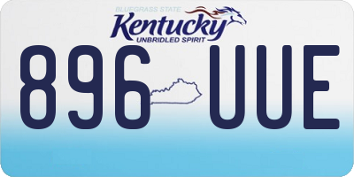 KY license plate 896UUE