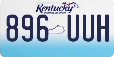 KY license plate 896UUH
