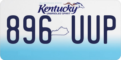 KY license plate 896UUP