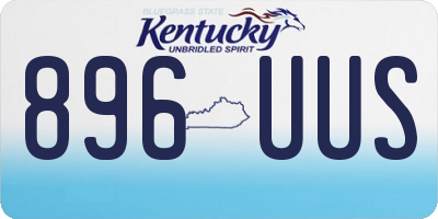 KY license plate 896UUS