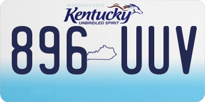 KY license plate 896UUV