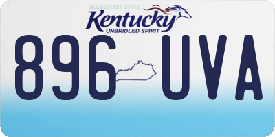 KY license plate 896UVA