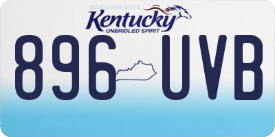 KY license plate 896UVB