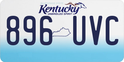KY license plate 896UVC