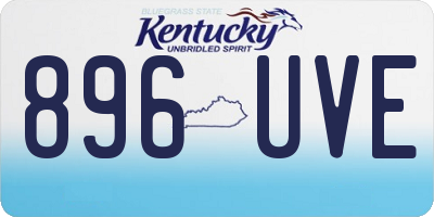 KY license plate 896UVE