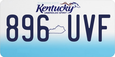 KY license plate 896UVF