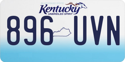 KY license plate 896UVN