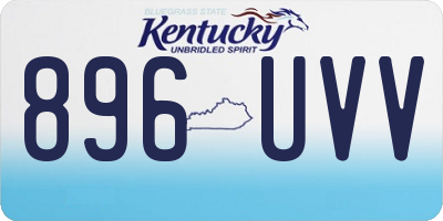 KY license plate 896UVV