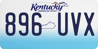 KY license plate 896UVX
