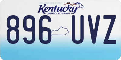 KY license plate 896UVZ