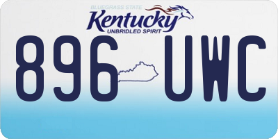 KY license plate 896UWC