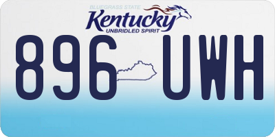 KY license plate 896UWH