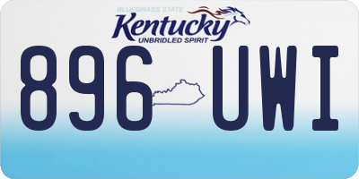 KY license plate 896UWI