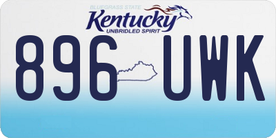 KY license plate 896UWK