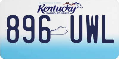 KY license plate 896UWL