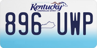 KY license plate 896UWP
