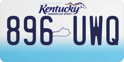 KY license plate 896UWQ