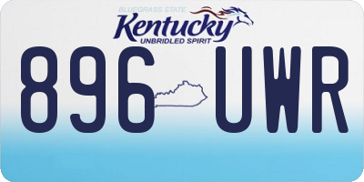 KY license plate 896UWR