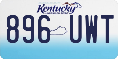 KY license plate 896UWT