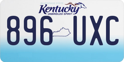 KY license plate 896UXC