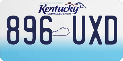 KY license plate 896UXD