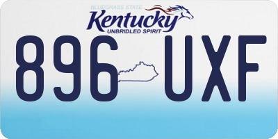 KY license plate 896UXF