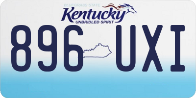KY license plate 896UXI