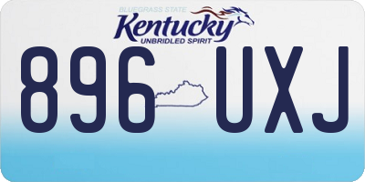 KY license plate 896UXJ