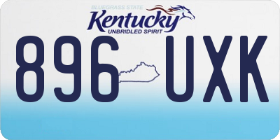KY license plate 896UXK