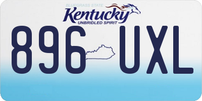KY license plate 896UXL