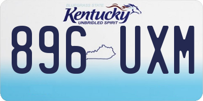 KY license plate 896UXM
