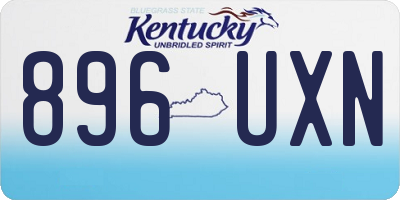 KY license plate 896UXN