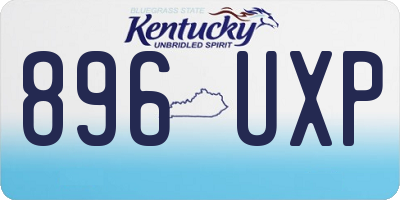 KY license plate 896UXP