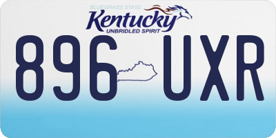 KY license plate 896UXR