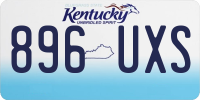 KY license plate 896UXS