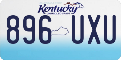 KY license plate 896UXU