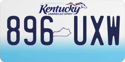 KY license plate 896UXW