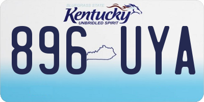 KY license plate 896UYA