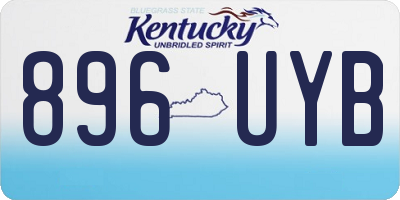 KY license plate 896UYB