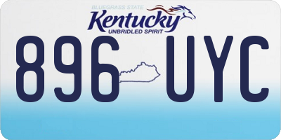KY license plate 896UYC