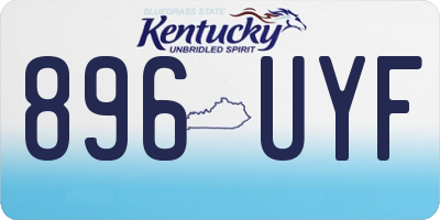 KY license plate 896UYF