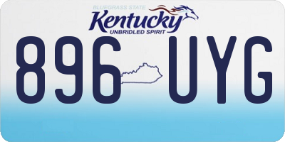 KY license plate 896UYG