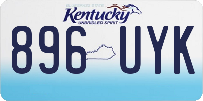 KY license plate 896UYK